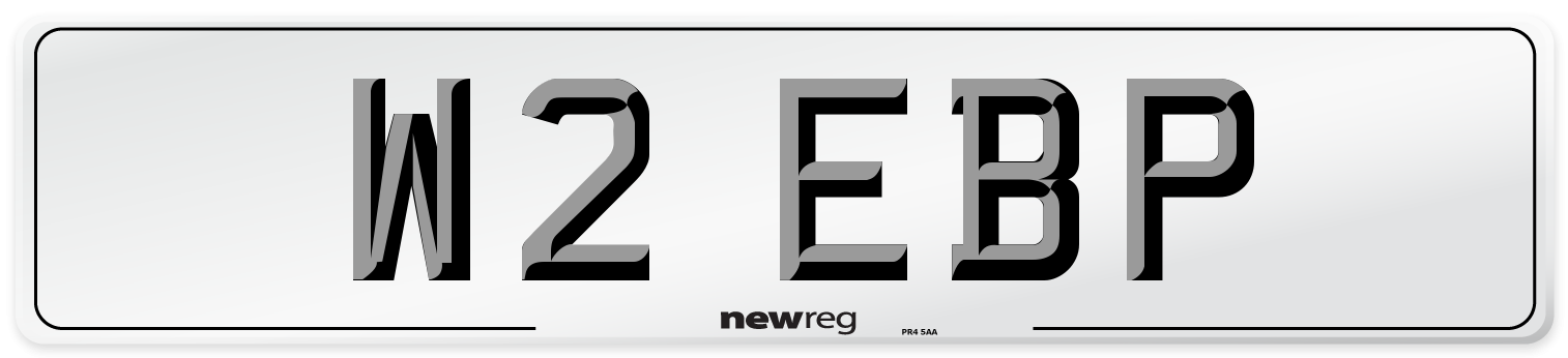 W2 EBP Number Plate from New Reg